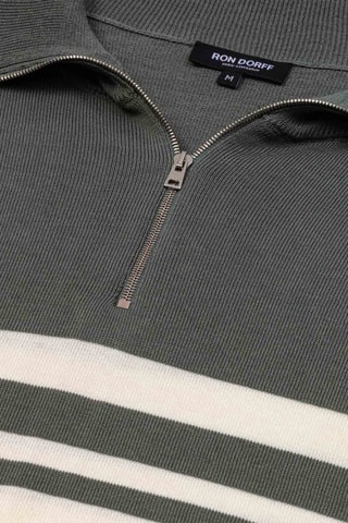 Polo de seda SS25 - Blanco y gris