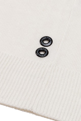Polo de seda SS25 - Blanco y azul