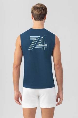 Camiseta de algodón orgánico SS25 - Azul oscuro
