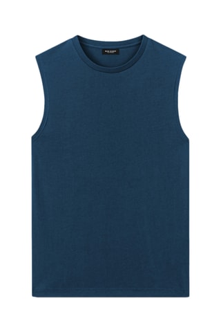 Camiseta de algodón orgánico SS25 - Azul oscuro