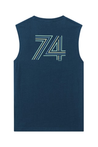Camiseta de algodón orgánico SS25 - Azul oscuro