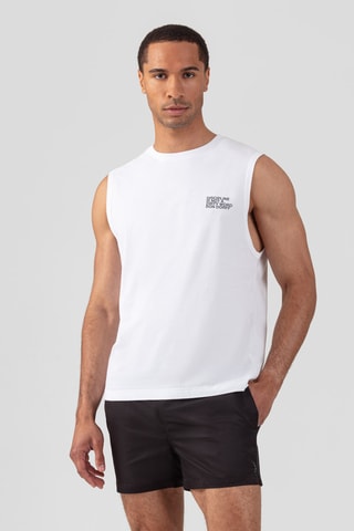 Camiseta de tirantes de algodón orgánico AW25 - Blanco