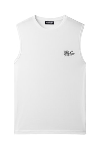 Camiseta de tirantes de algodón orgánico AW25 - Blanco