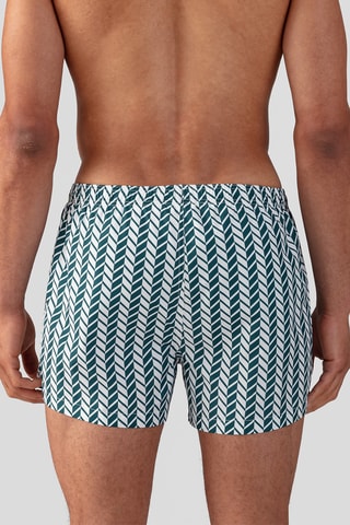 Short de baño SS24 - Blanco y verde