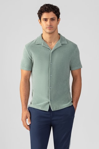 Camisa de algodón orgánico SS25 - Verde agua