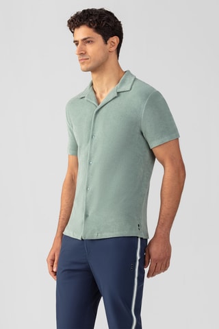 Camisa de algodón orgánico SS25 - Verde agua