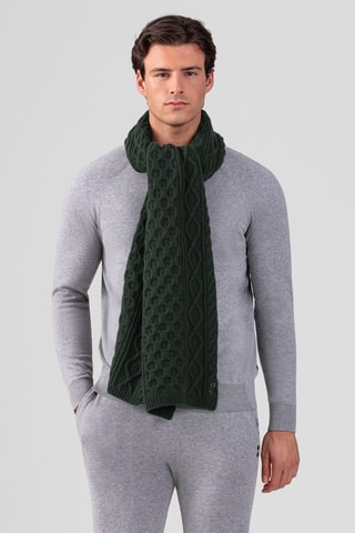 Bufanda de lana y cachemir AW25 - Verde oscuro