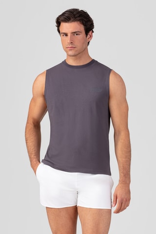 Camiseta de tirantes de algodón orgánico AW25 - Gris