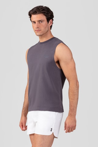 Camiseta de tirantes de algodón orgánico AW25 - Gris