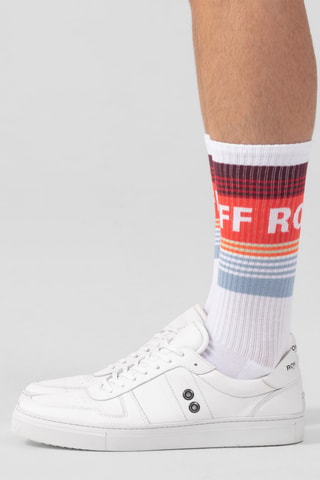 Chaussettes Collab - Blanc et rouge
