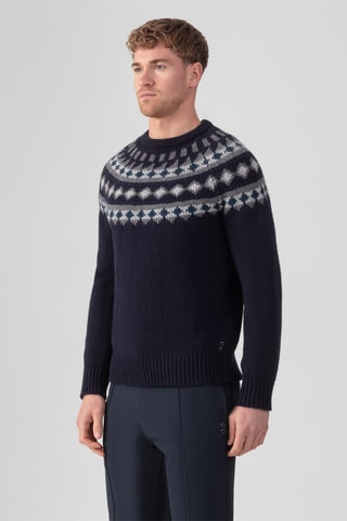 Pull en laine et cachemire - Bleu marine