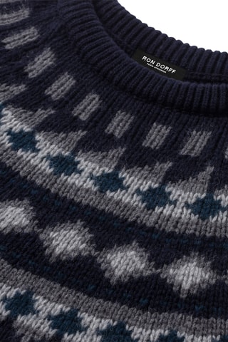 Pull en laine et cachemire - Bleu marine