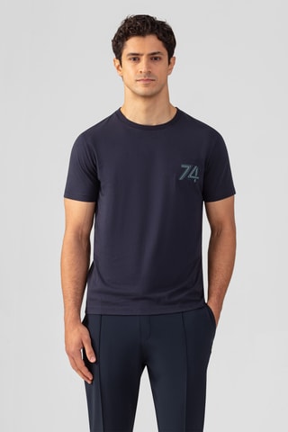 Camiseta de algodón orgánico SS25 - Azul marino