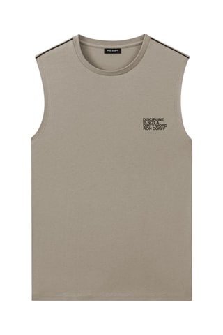 Camiseta de tirantes de algodón orgánico AW24 - Beige