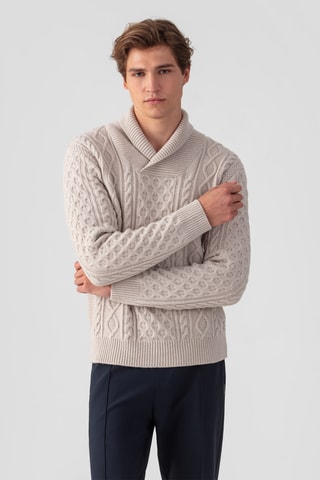 Pull en laine et cachemire - Beige