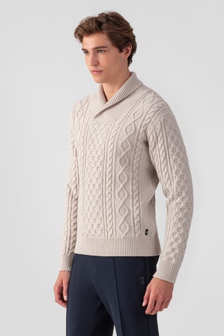 Pull en laine et cachemire - Beige