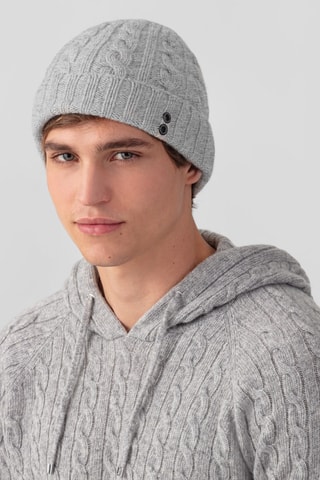 Gorro de lana y cachemir AW25 - Gris