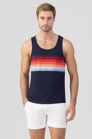 Camiseta de tirantes de algodón orgánico Collab - Azul marino