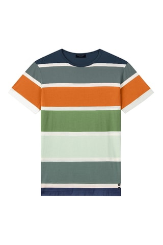 Camiseta SS25 - Azul marino, naranja y verde