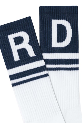 Chaussettes - Blanc et bleu