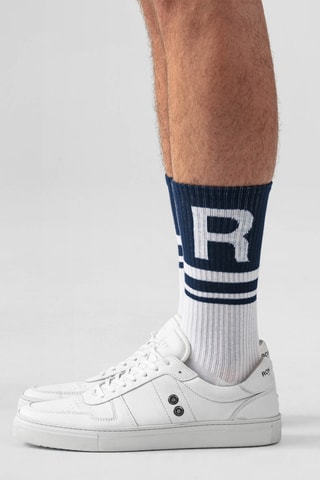 Chaussettes - Blanc et bleu