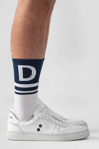 Chaussettes - Blanc et bleu