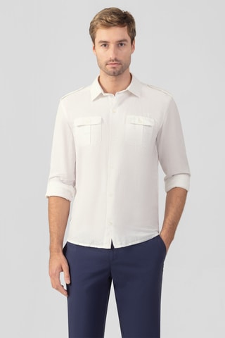Camisa de lino SS25 fit - Blanco
