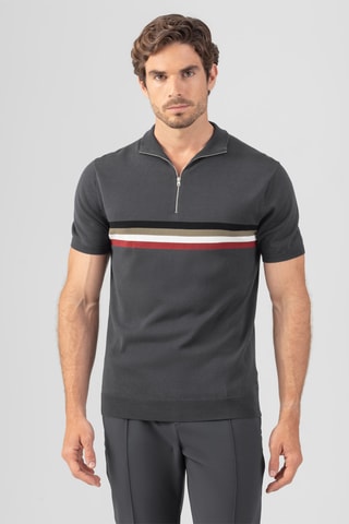 Polo de seda AW24 - Gris