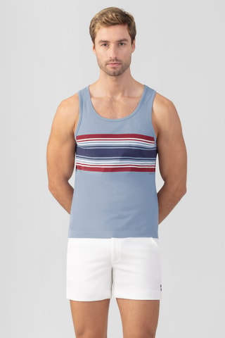 Camiseta de tirantes de algodón orgánico Collab - Azul