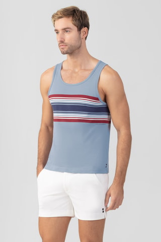 Camiseta de tirantes de algodón orgánico Collab - Azul