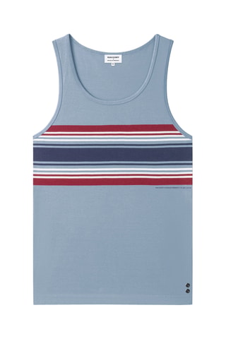 Camiseta de tirantes de algodón orgánico Collab - Azul