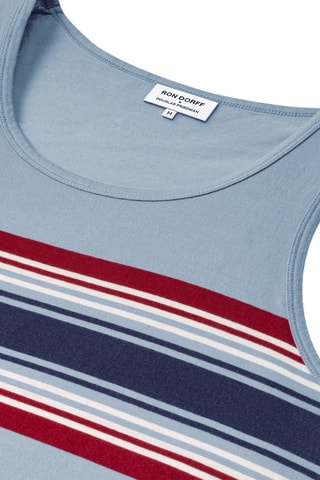 Camiseta de tirantes de algodón orgánico Collab - Azul