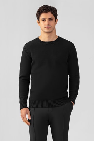 Pull en laine Carry Over - Bleu marine