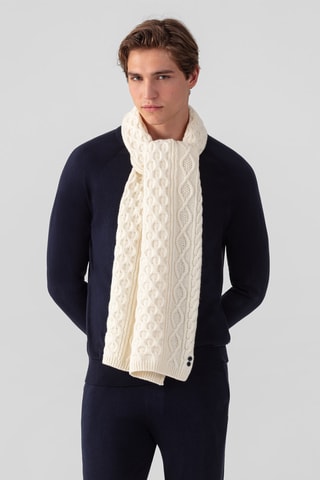 Bufanda de lana y cachemir Carry Over - Blanco