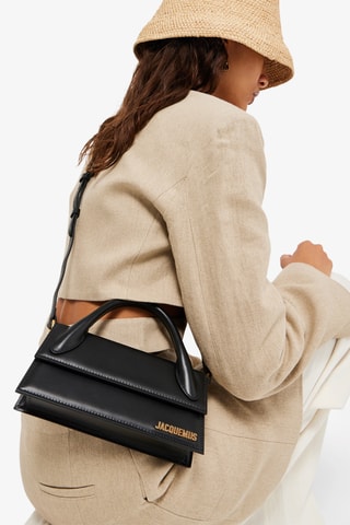 Sac à main en cuir Lungo Chiquito - Noir