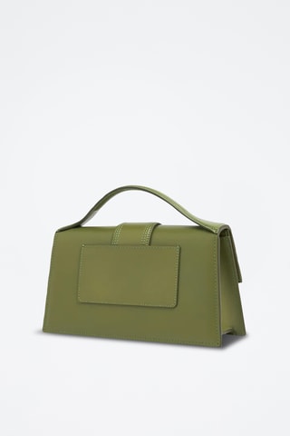 Sac à main en cuir de veau Grand Bambino - Kaki