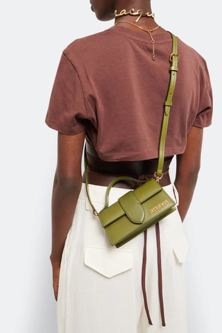 Sac à main en cuir de veau Grand Bambino - Kaki
