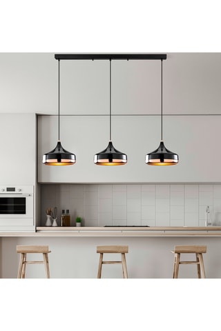 Hanglamp Yildo - Zwart - 3 x 40 W