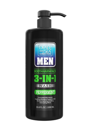 Gel douche 3-en-1 Menthe poivrée - Visage, cheveux et corps - 1 l