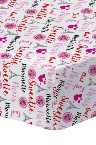 Drap-housse Ladybug Miraculous - Blanc et rose
