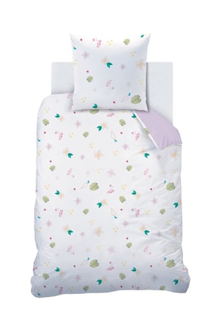 Parure de couette en coton Vaiana, La Légende du Bout du Monde Disney - Lilas et blanc