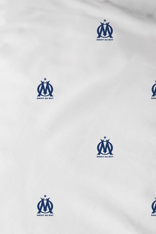 Parure de couette OM - Bleu foncé et blanc