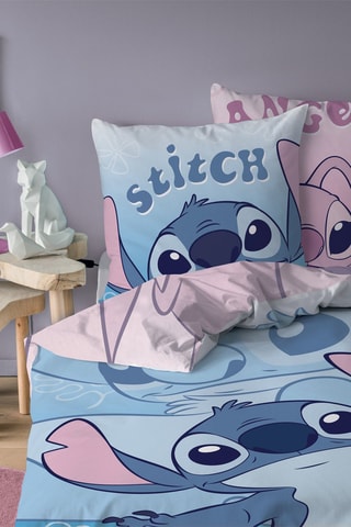 Parure de couette Lilo et Stitch Disney - Bleu clair et lila