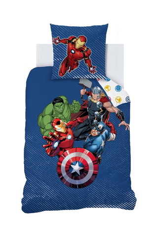 Parure de couette Avengers Home - Bleu - 140 x 200 cm