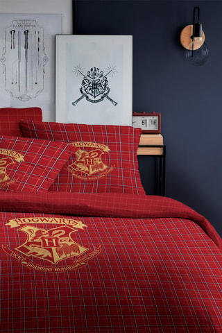 Parure de couette Harry Potter en coton 155 fils/cm² - Rouge