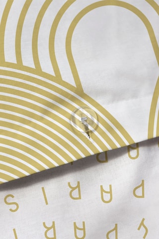 Parure de couette Paris 2024 - Ocre et blanc