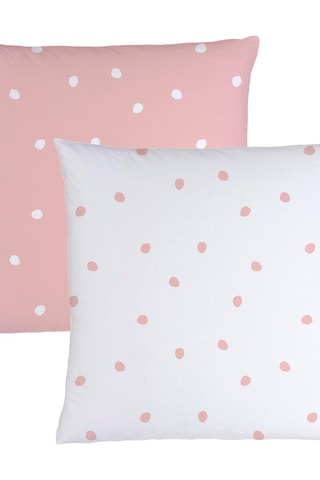 Parure de couette Pink Spots en coton 115 fils/cm² - Blanc et rose