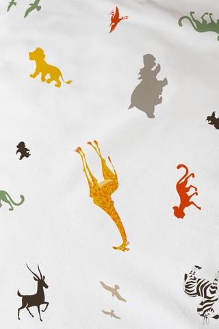 Parure de couette en coton Simba Le roi Lion Disney - Blanc et jaune