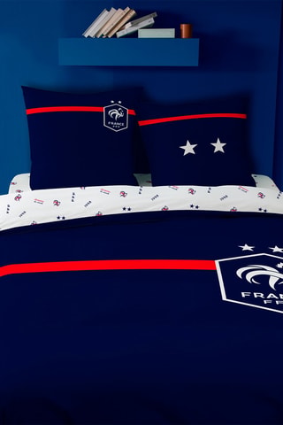 Parure de couette en coton FFF - Bleu