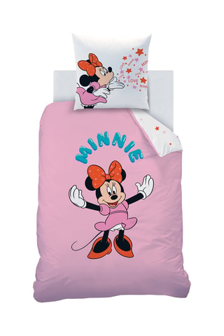 Parure de couette Minnie Disney - Rose et blanc